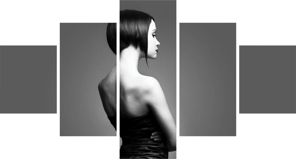 Obraz eleganckiej kobiety (125x70 cm)
