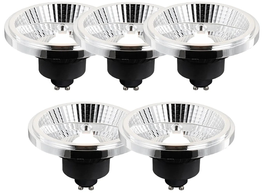Zestaw 5 żarówek LED GU10 AR111 10W 800 lm 2700 - 3700K z 3-stopniowym ściemnianiem w Kelvinach