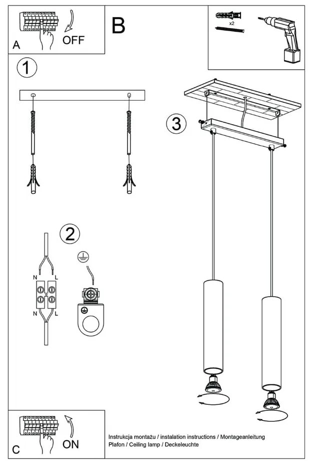 Zielona lampa wisząca Castro – Sollux