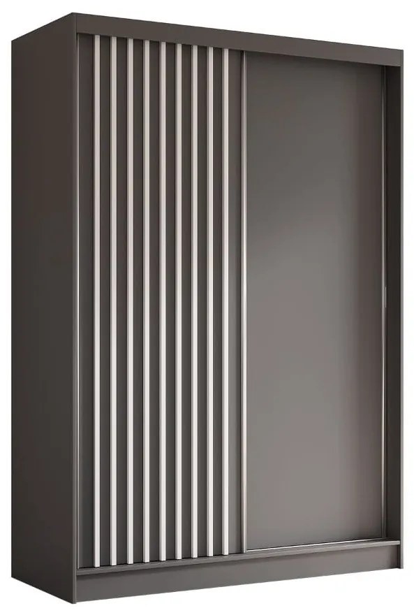Szafa przesuwna - Lamel 150 cm, szary mat