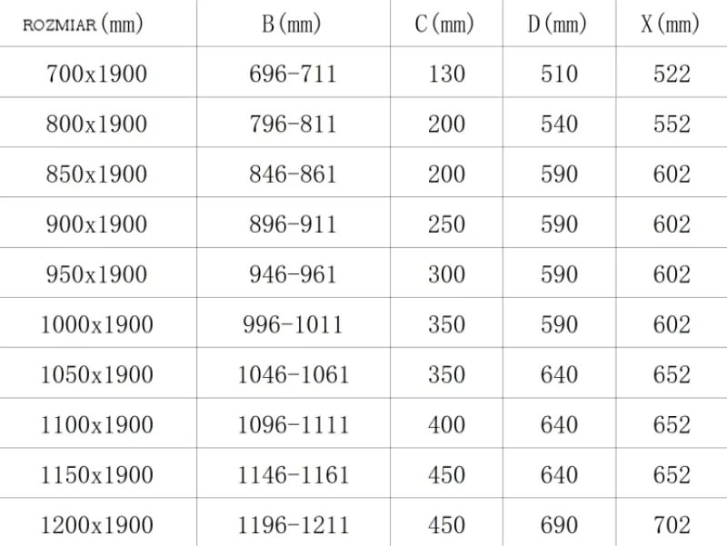 Mexen Roma drzwi prysznicowe uchylne 105 cm, transparent, chrom - 854-105-000-01-00