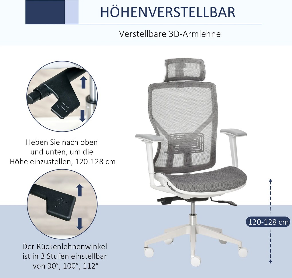 Vinsetto Krzesło Biurowe z Podnóżkiem do Biurka Oparcie Sztuczna Skóra Czarne | Aosom PL