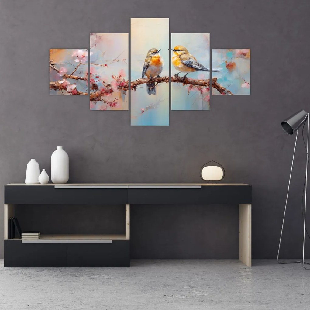 Obraz - Gołąbki (125x70 cm)
