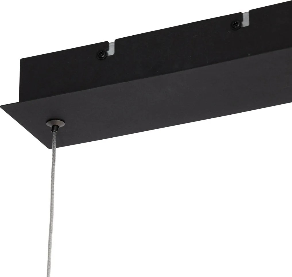 Lampa wisząca czarna z diodą LED z 3-stopniową regulacją jasności 2700–4000 K z przełącznikiem DIP – Keane