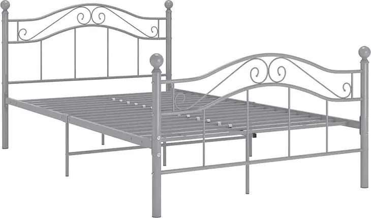 Szare metalowe łóżko w stylu loftowem 120x200 cm K6-M72