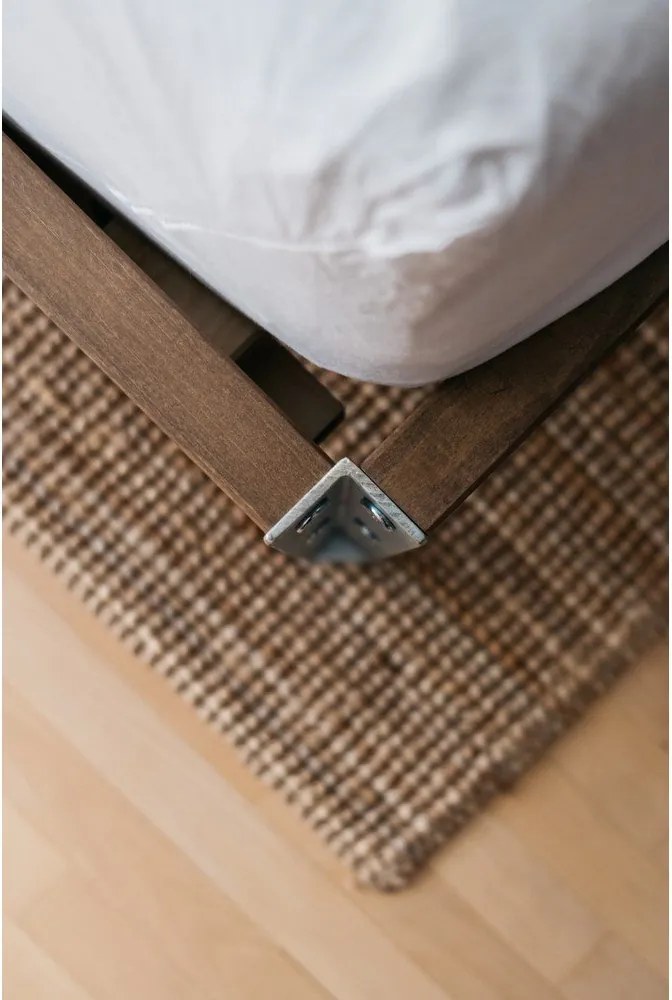 Łóżko dwuosobowe z litego drewna sosnowego ze stelażem 160x200 cm w naturalnym kolorze Core – Karup Design