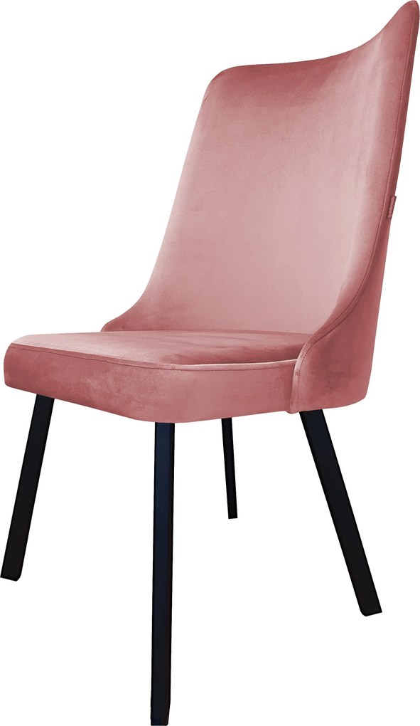 Krzesło Victor tkanina Welur noga metalowa krzesło tapicerowane premium : Kolor nogi - Czarna profil, Kolor tkaniny - VELVET - MG58, Typ siedziska - Siedzisko obrotowe 360°