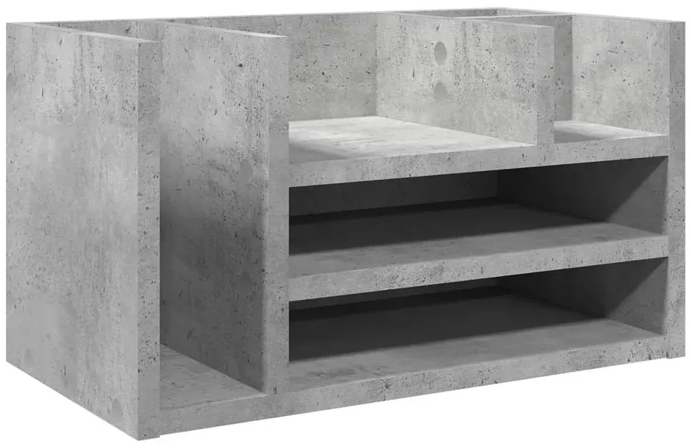 Klasyczny stojący organizer na biurko beton - Yuna
