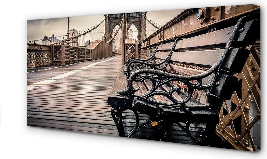 Zdjęcie na płótnie Ławka z Widokiem na Most