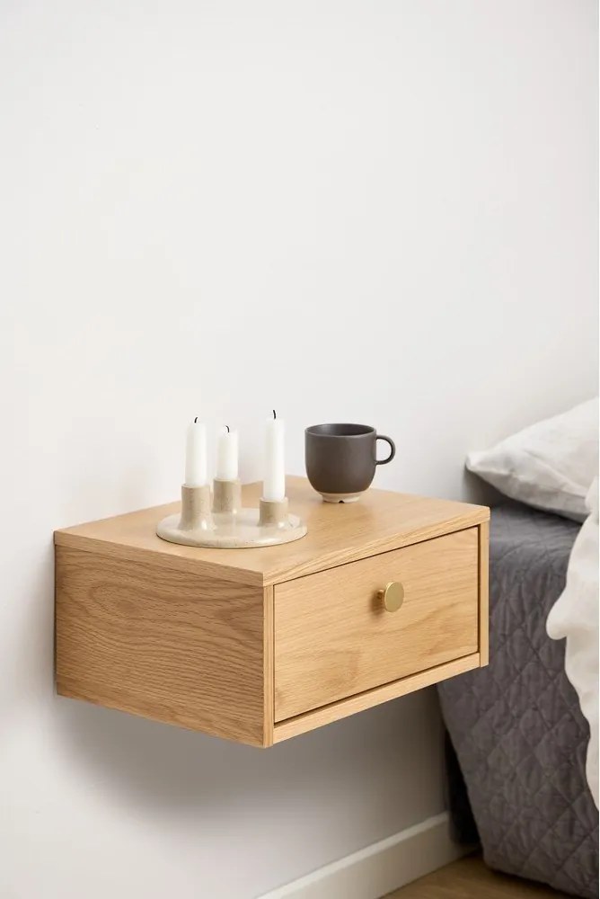 Szafka nocna w dekorze dębu w jasnym naturalnym kolorze Monfort – Actona