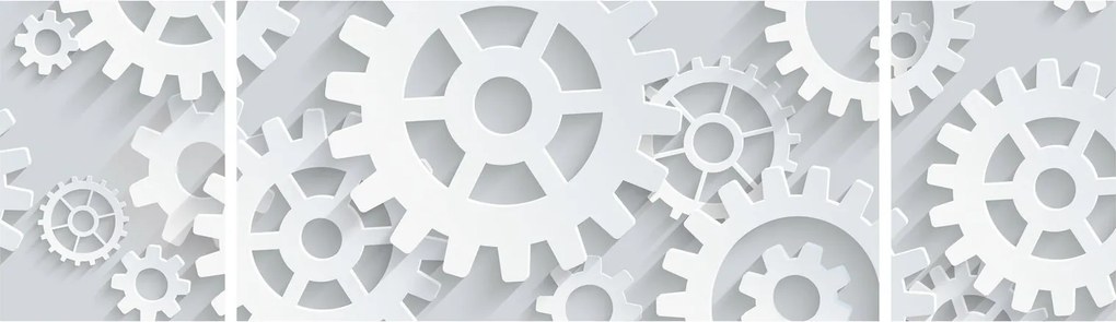 Obraz - Koła zębate (170x50 cm)