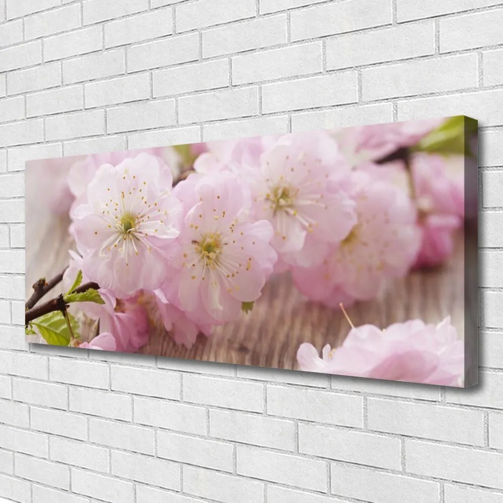 Obraz canvas Subtelne Płatki na Gałązce