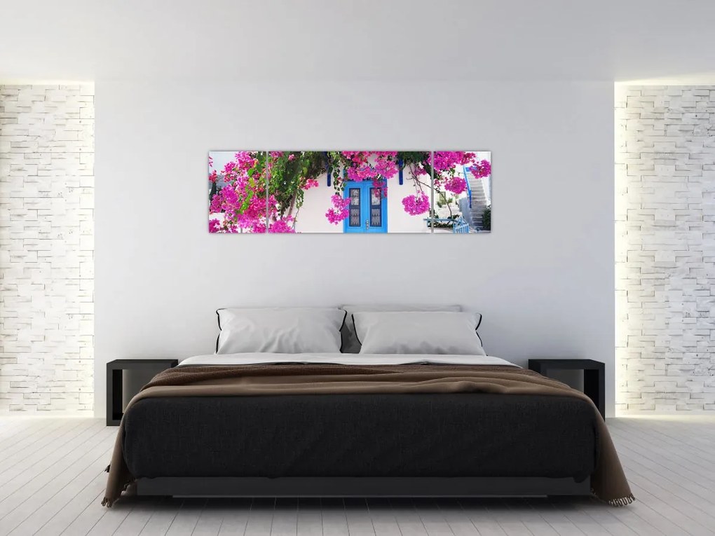 Obraz - Tradycyjny grecki dom (170x50 cm)