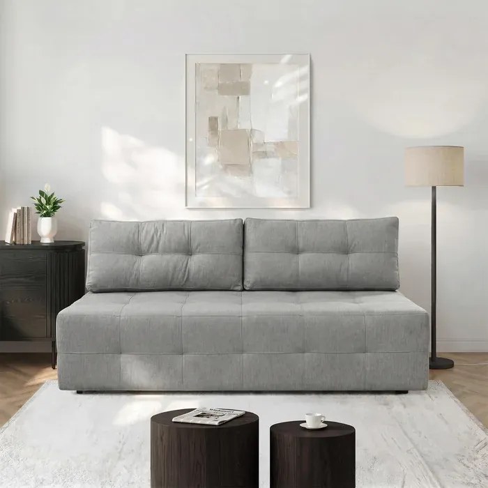 Sofa z Funkcją Spania MORANA Szara Nowoczesna