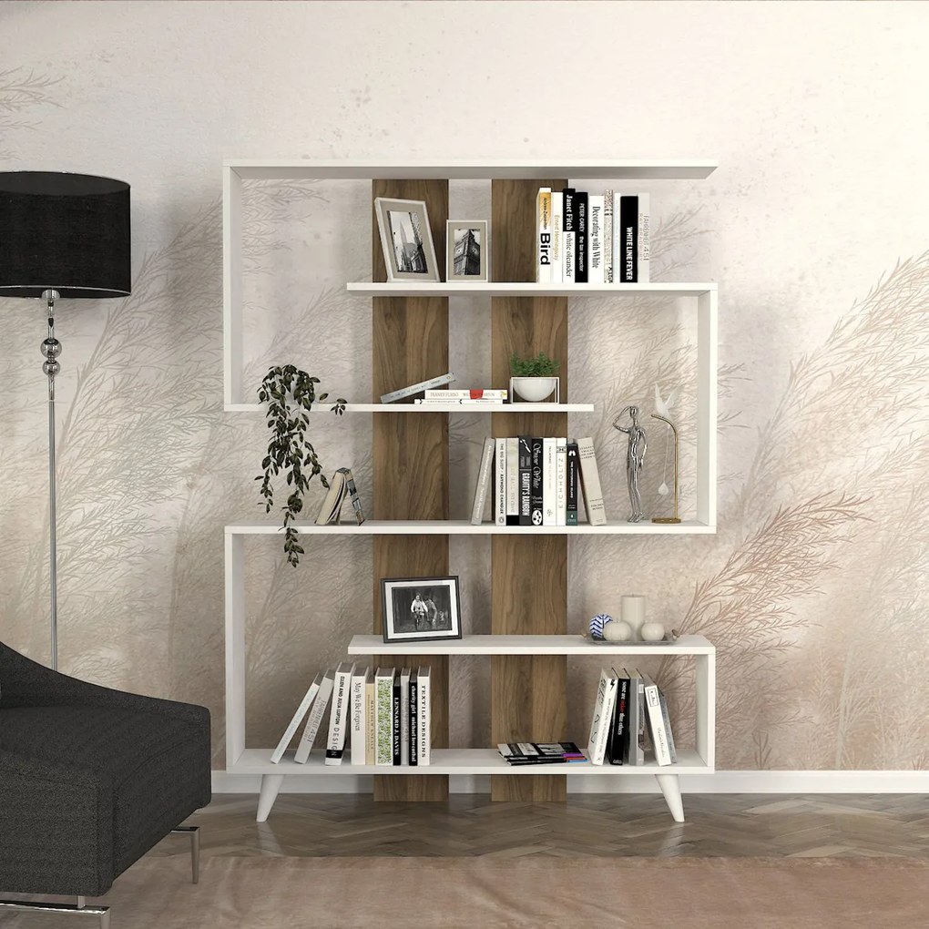 Biblioteczka Rain White Walnut