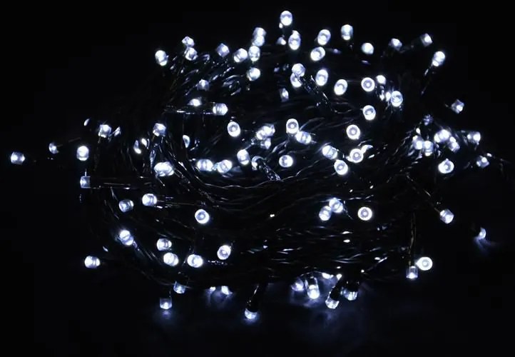 Świąteczny LED łańcuch - 18 m, 200 LED, zimna biel