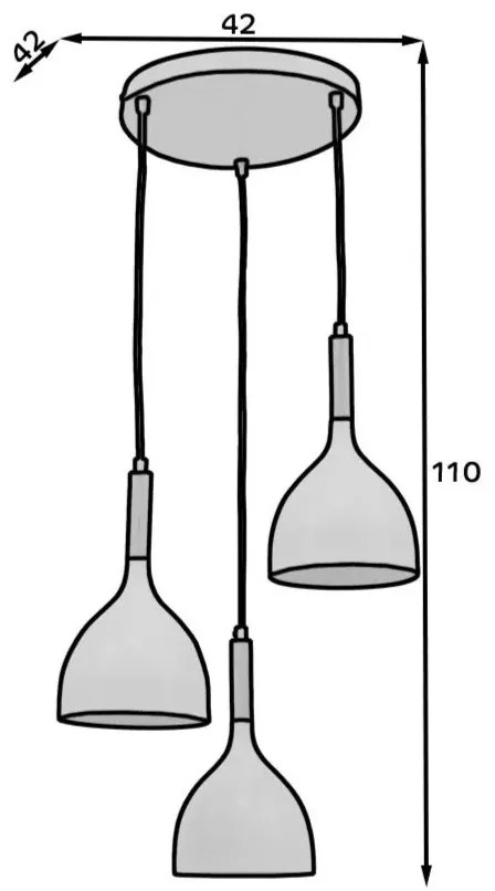 Lampa wisząca WOLDES II biała ELTAP