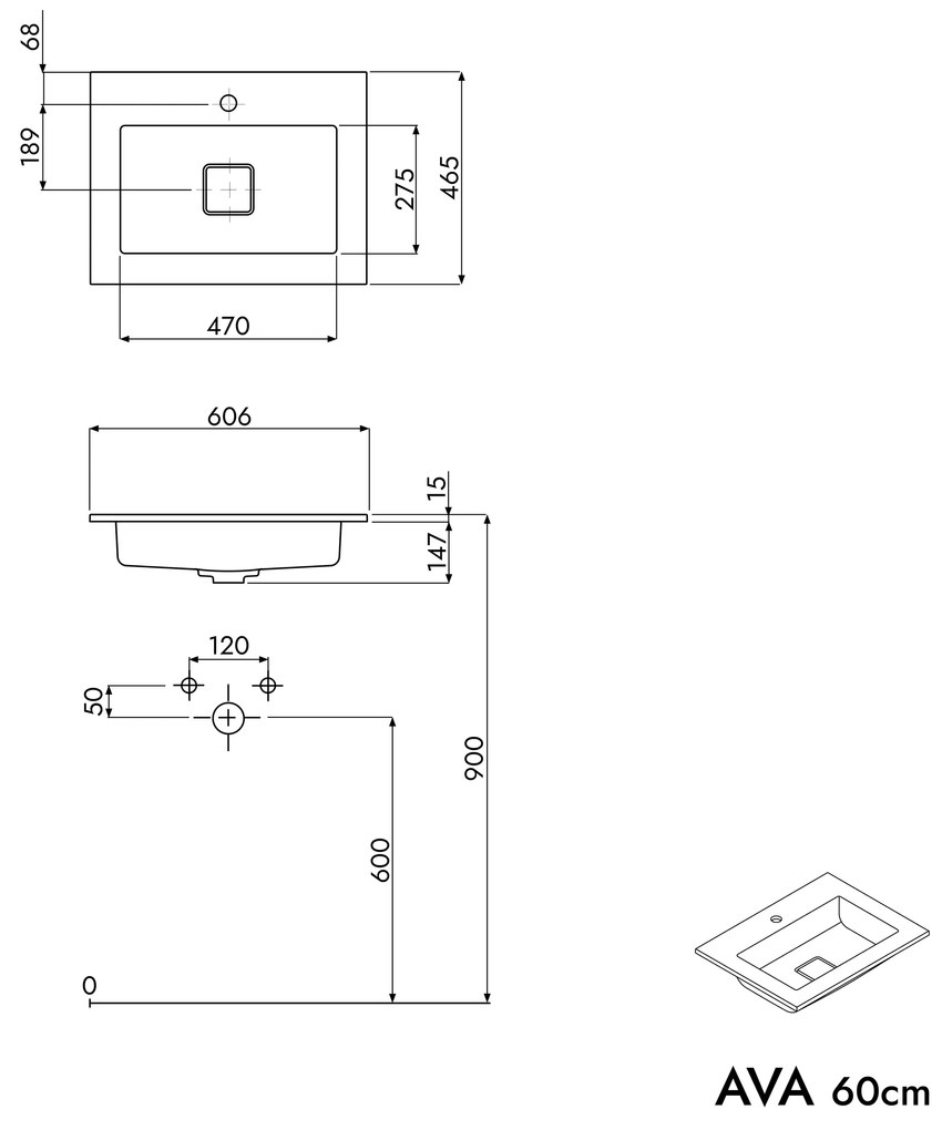 Szafka podumywalkowa AVA 60 cm