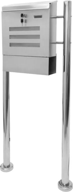 Skrzynka na listy stojąca ze stali nierdzewnej 120 cm