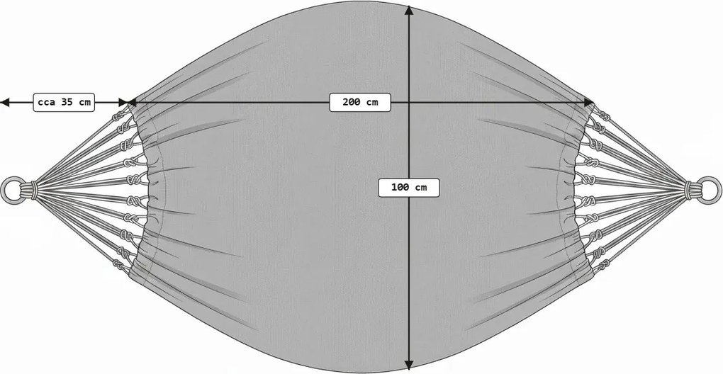Hamak ZENVIO 200x100 cm, czerwony + torba gratis