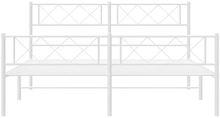 Białe industrialne metalowe łóżko 120x200 cm - Raffa