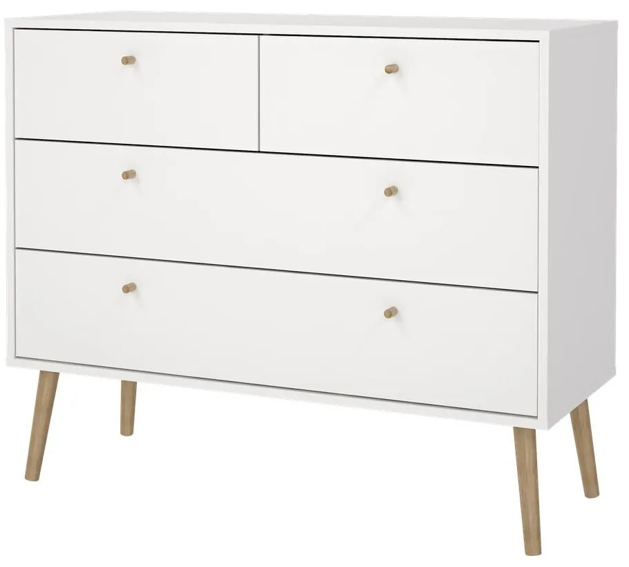 Biała niska komoda 99x82 cm Bodo – Tvilum