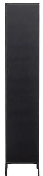Czarna szafa z litego drewna sosnowego 60x210 cm Gravure – WOOOD