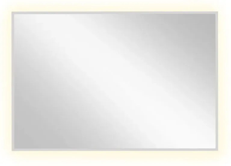 Lustro łazienkowe LUMO 90x60cm białe z oświetleniem LED BALTICA DESIGN