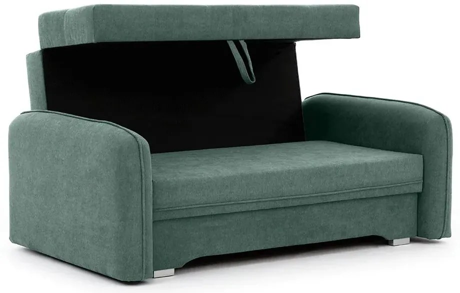 Sofa rozkładana z funkcją spania LAINE zielona ELTAP