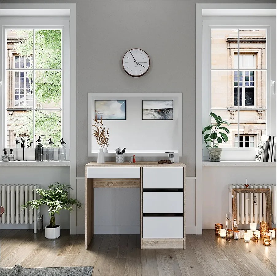 Stół do toalety sonoma 90x40x75 sherry