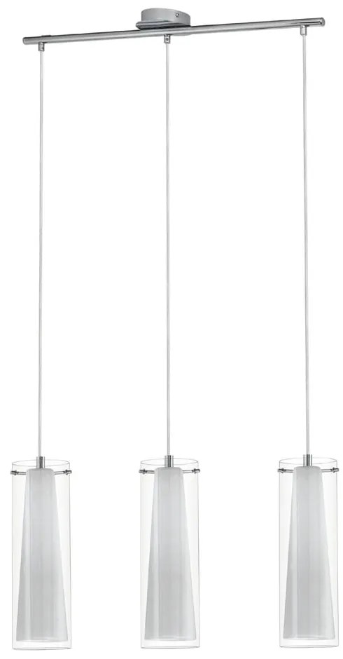 Lampa wisząca w kolorze srebra ze szklanym kloszem PINTO – EGLO