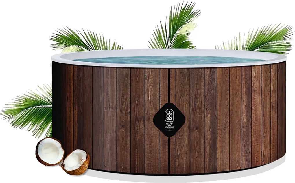 Coco Bain Basen Hawaï - 180 cm Średnicy - 1100 Litrów - Imitacja Prawdziwego Drewna