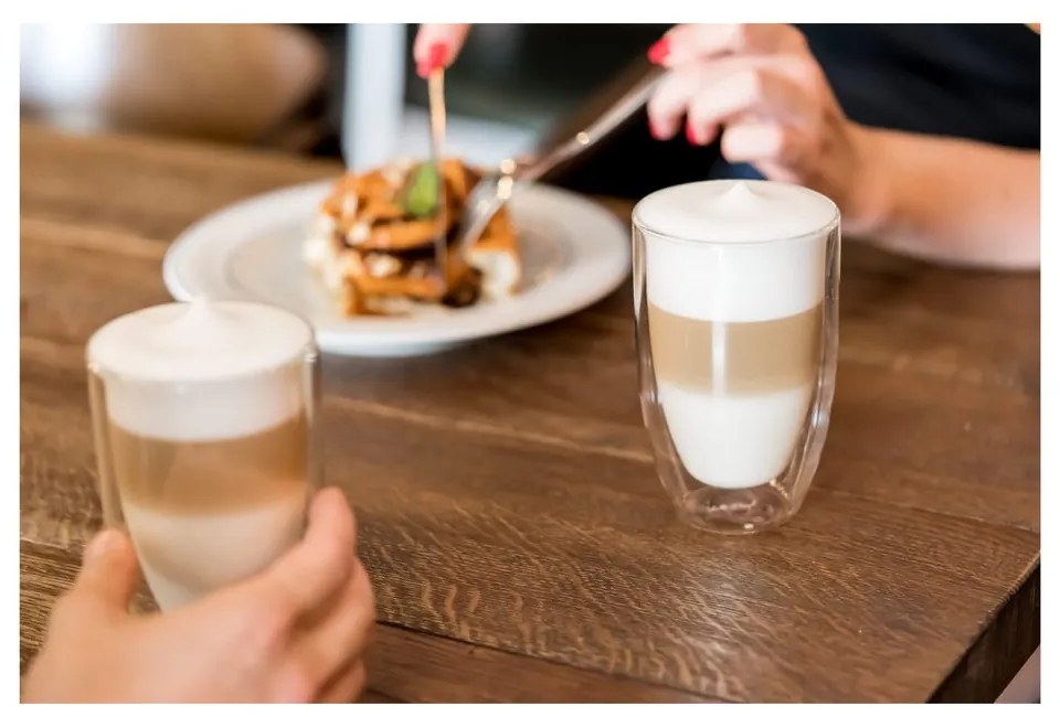 Szklane kubki do latte z podwójną ścianką zestaw 6 szt. 350 ml – Vialli Design