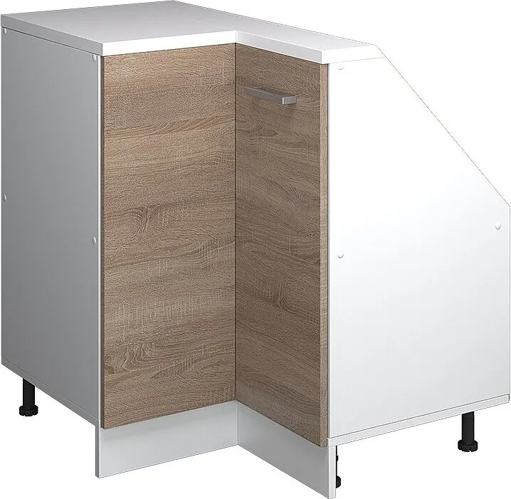 Narożna szafka kuchenna na dach skośny sonoma 75.6x75.6x81.6 r-line