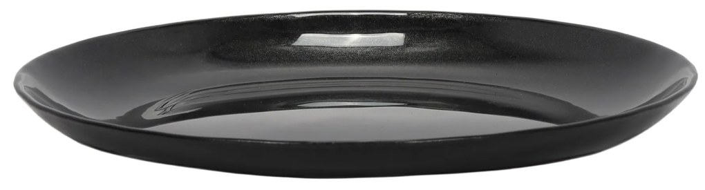 Talerz deserowy ANIA BLACK, szkło, Ø 21cm