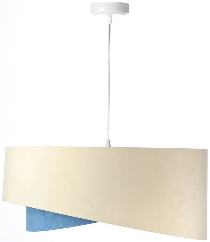 Beżowo-biała skandynawska lampa wisząca - 2X EX998 R0-S88