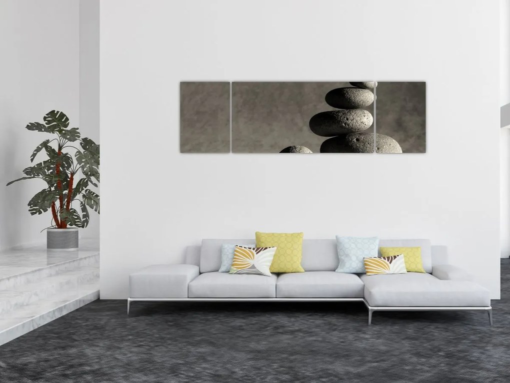 Obraz - Szare kamienie (170x50 cm)