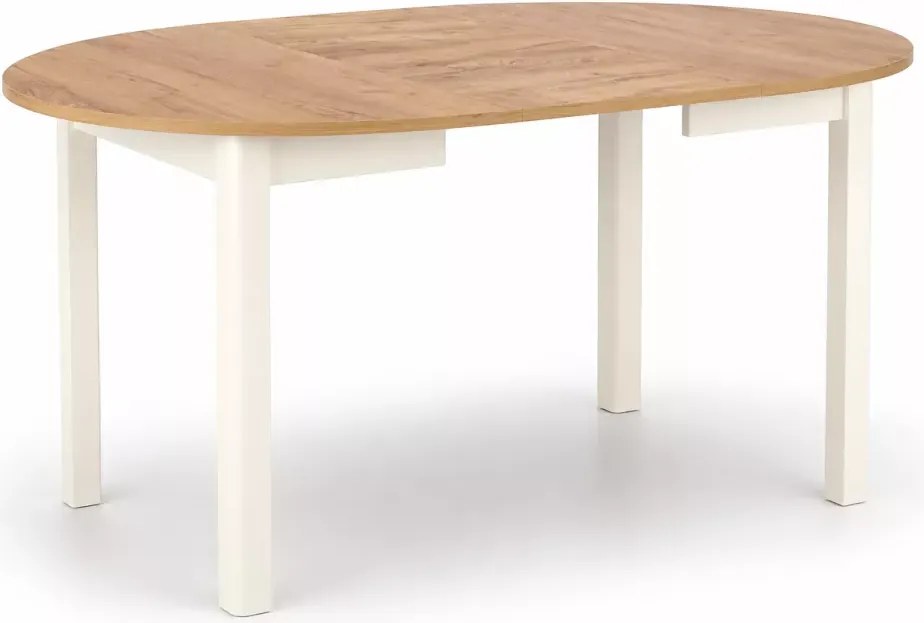 Stół okrągły rozkładany Zomme 102–142 cm MDF laminowany loft industrialny do jadalni i kuchni