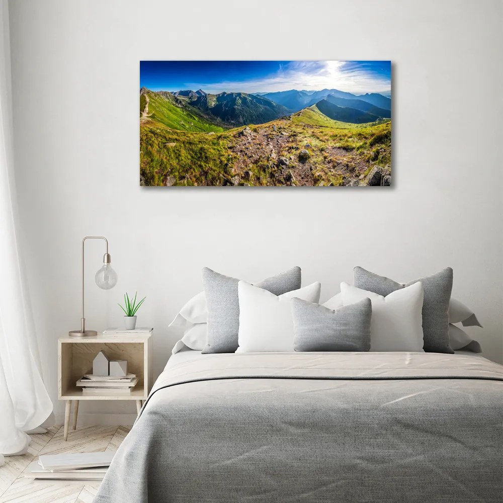 Foto obraz szkło akryl Panorama górska