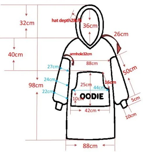 Koc bluza z baranka z rękawami i kapturem VIOLET BUTTERFLY, fioletowa