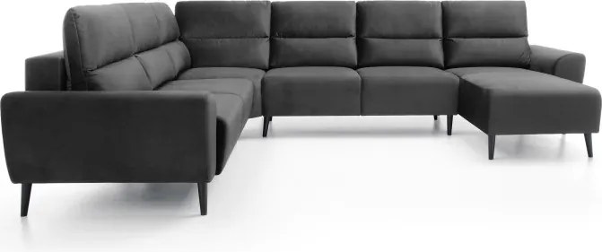 Narożnik BOSCO XL zestaw z elektryczną funkcją regulacji tkanina Monolith 95 Szary WERSAL