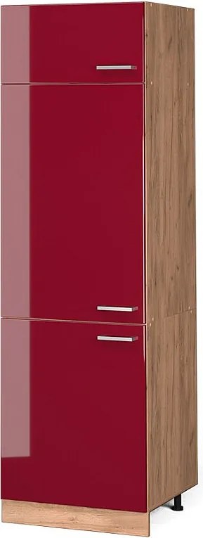 Szafka na lodówkę czerwony połysk 60x57.2x206.8 r-line