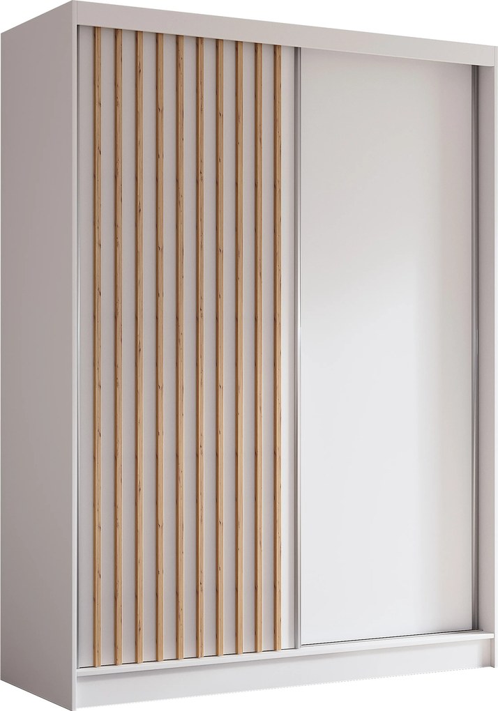 Szafa Przesuwna LAMELLO 160 cm Szafa Dwudrzwiowa Biała