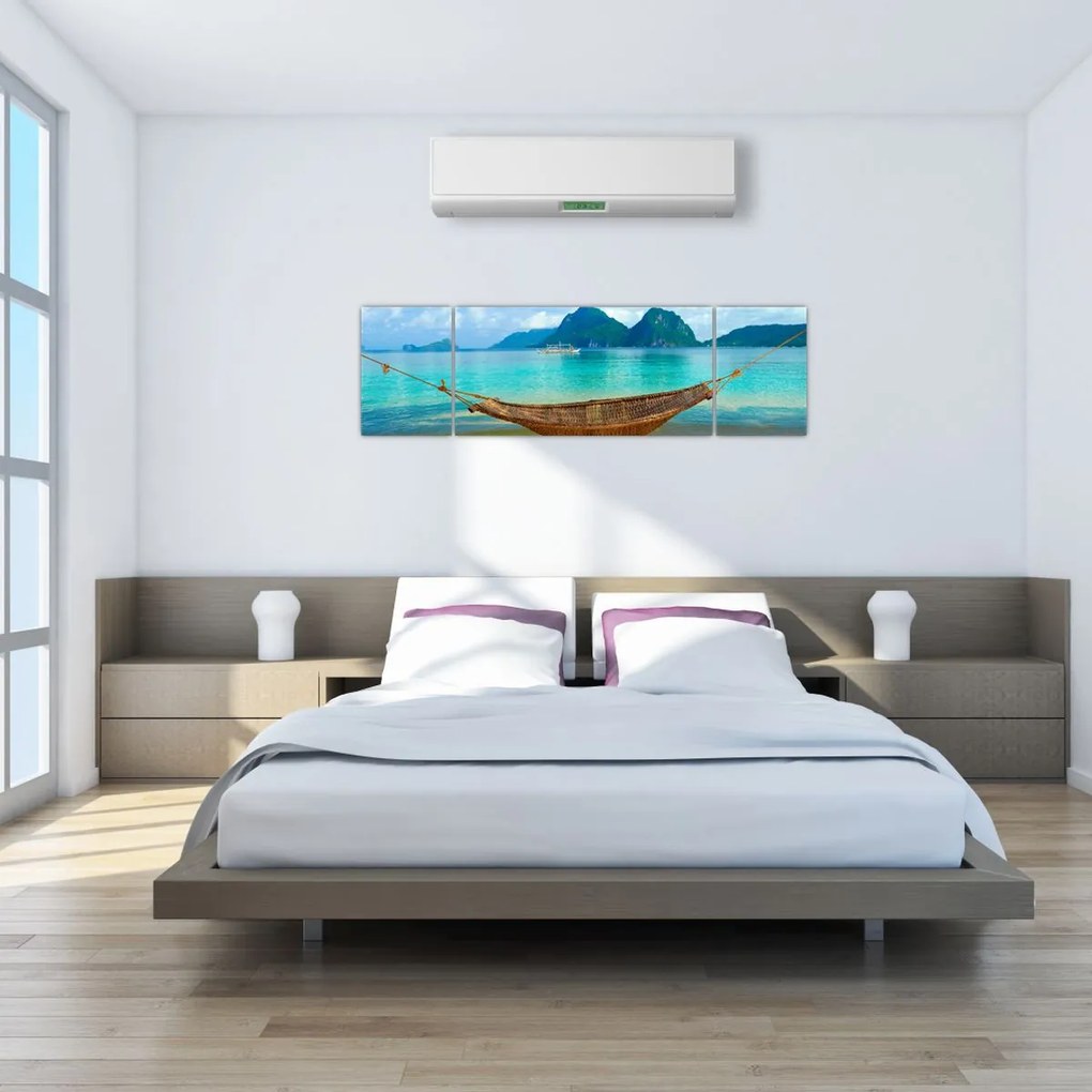 Obraz - Hamak na plaży (170x50 cm)