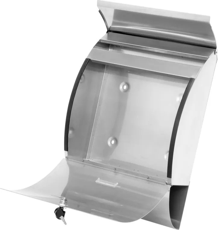 Skrzynka na listy ze stali nierdzewnej 33 x 48 x 17 cm