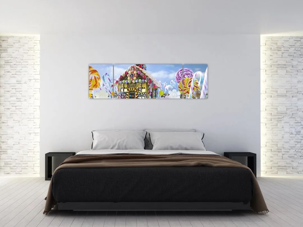 Obraz - Chatka z piernika (170x50 cm)