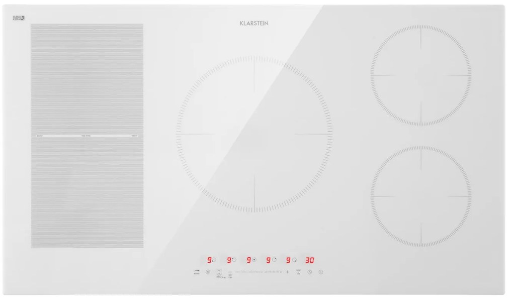 Klarstein Delicatessa 90cm Płyta Indukcyjna 5 Stref Gotowania Biały