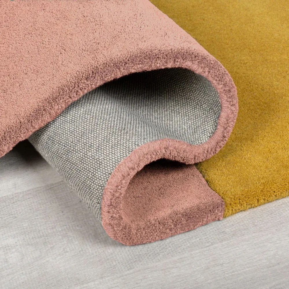 Niebieski wełniany dywan tkany ręcznie 120x180 cm Lozenge Bright Multi – Flair Rugs