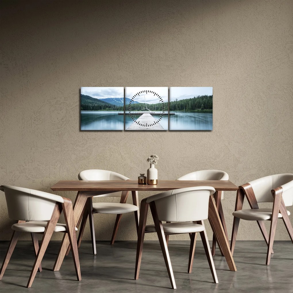 Obraz - Patrząc z molo (z zegarem) (90x30 cm)