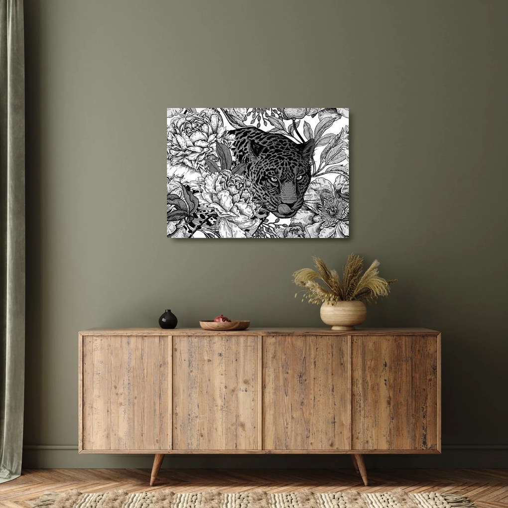 Obraz na szkle - Egzotyczny ogród (70x50 cm)